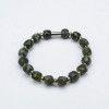 GREEN AGATE LINE RUBBER BRACELET