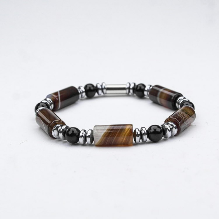 AGATE STONE CUTTING LINE RUBBER BRACELET AGATE STONE CUTTING LINE RUBBER BRACELET