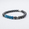 HEMATITE AND AGATE STONE LINE RUBBER BRACELET HEMATITE AND AGATE STONE LINE RUBBER BRACELET