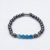 HEMATITE AND AGATE STONE LINE RUBBER BRACELET HEMATITE AND AGATE STONE LINE RUBBER BRACELET