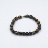 TIGER EYE AND JOLLE STONE LINE RUBBER BRACELET