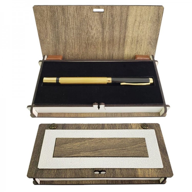 Leather Wooden Box Pen