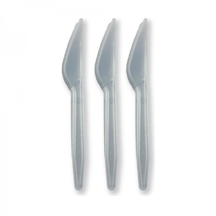 Gray Color Luxury Plastic Knife 25 Pieces