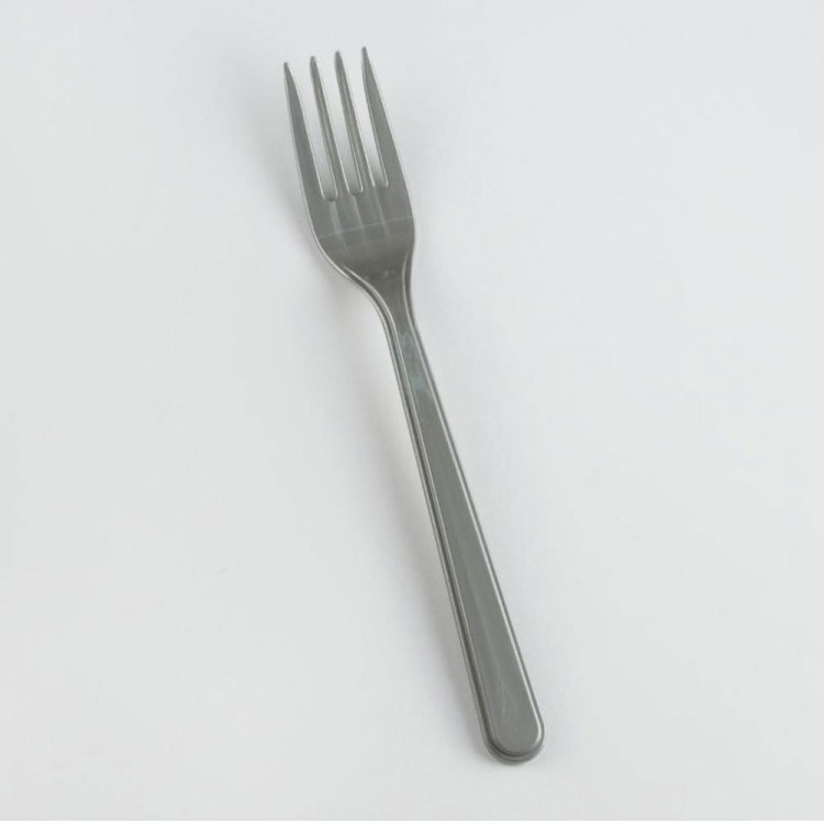 Gray Luxury Plastic Forks, 25 Pieces