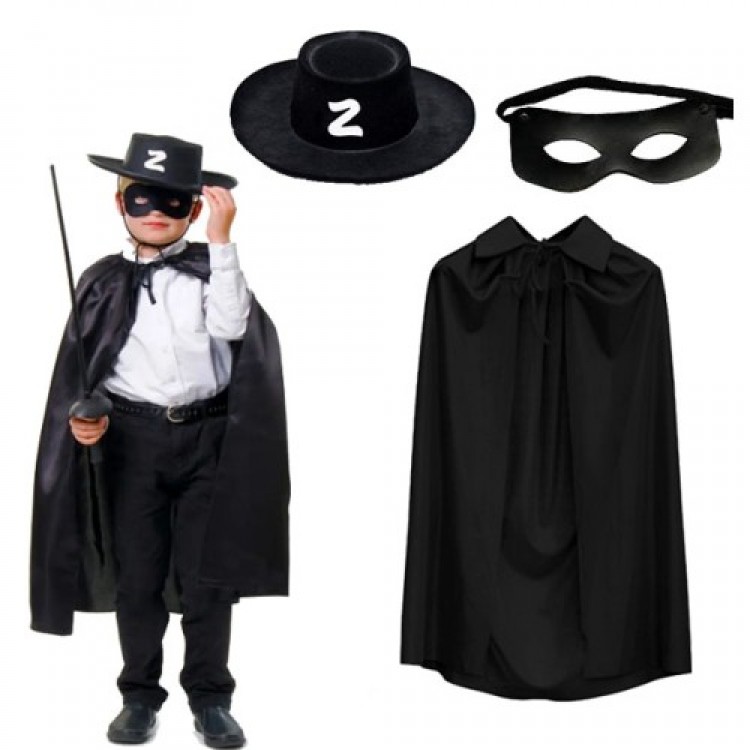Zorro Cape Hat and Mask Set for Kids Zorro Cape Hat and Mask Set for Kids