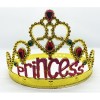Princess Written Gold Color Adjustable Party Crown