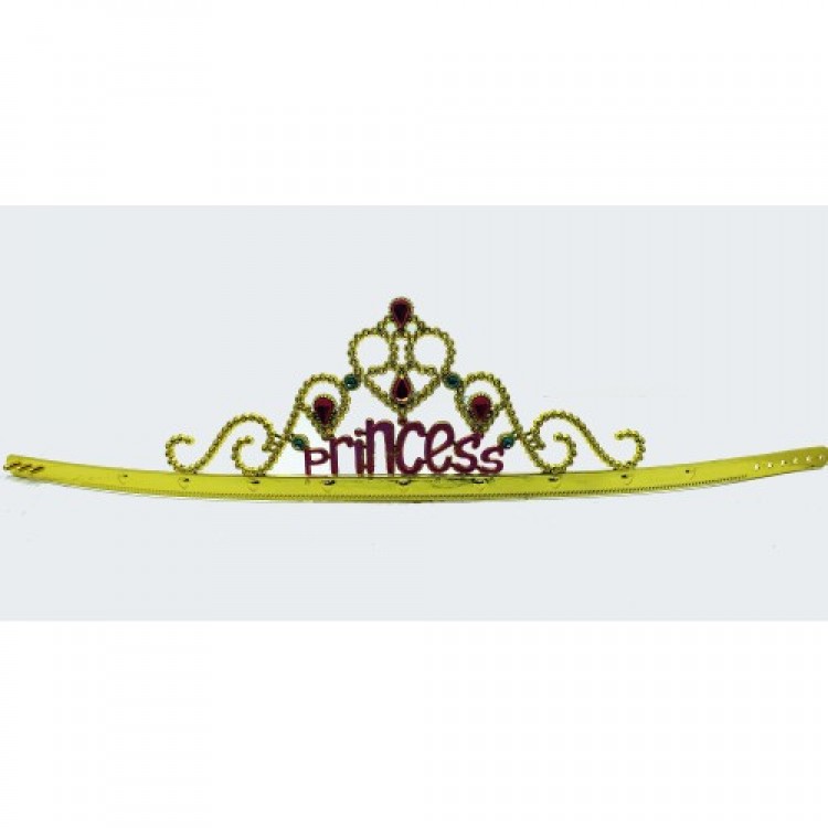 Princess Written Gold Color Adjustable Party Crown