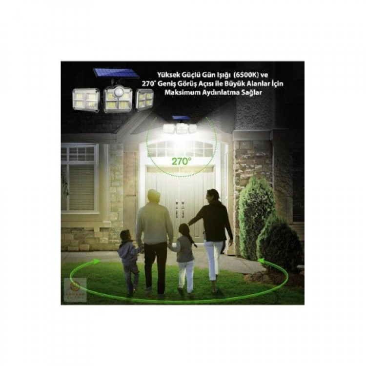 Remote-Controlled 122 LED Sensor Garden Light