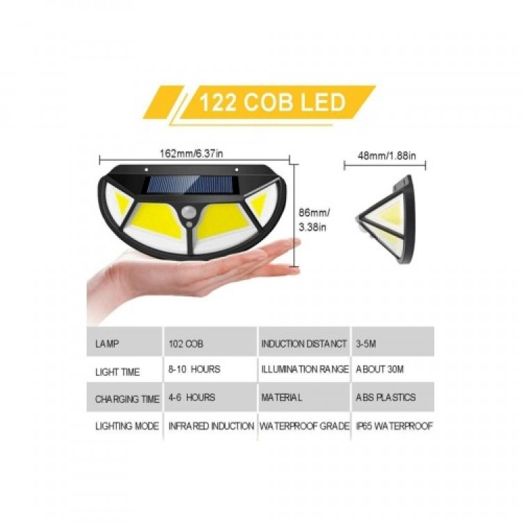 Functional Sensor 122 LED Solar Garden Light