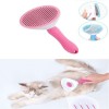 Automatic Cleaning Pet Comb Pink