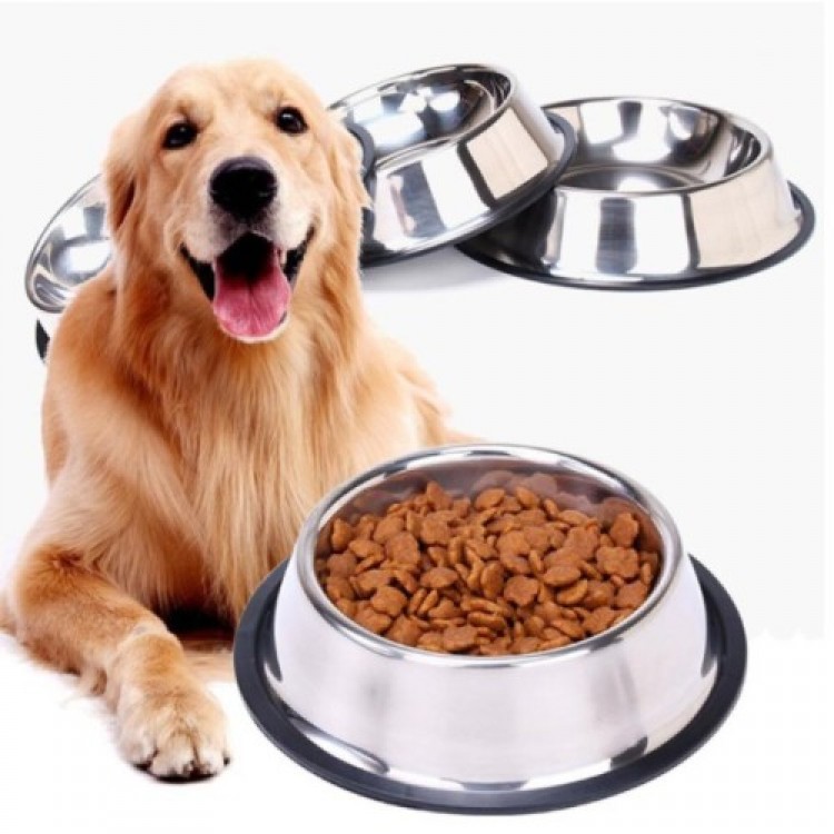 Stainless Steel Metal Food Bowl 15 cm.