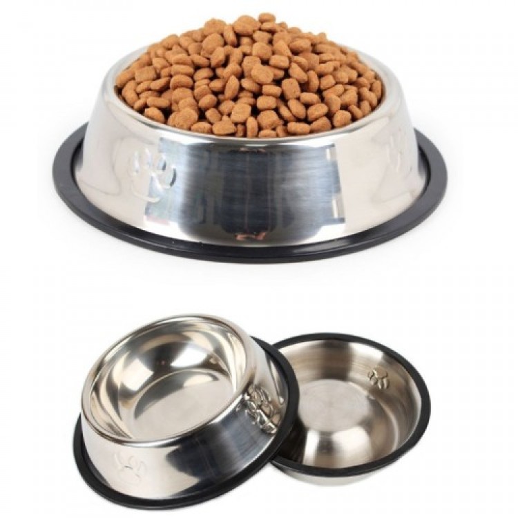Stainless Steel Metal Food Bowl 22 cm.