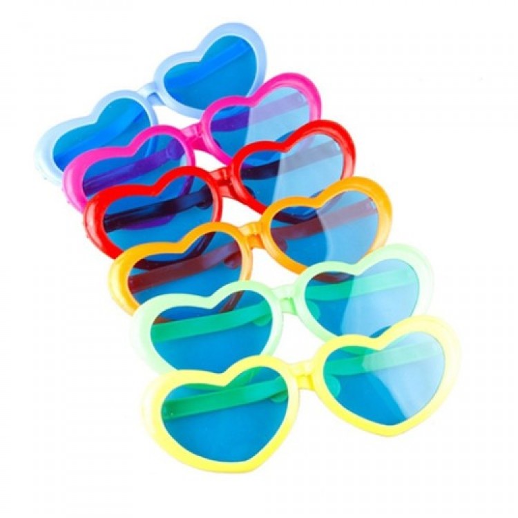 Heart Party Glasses Large 12 Pieces