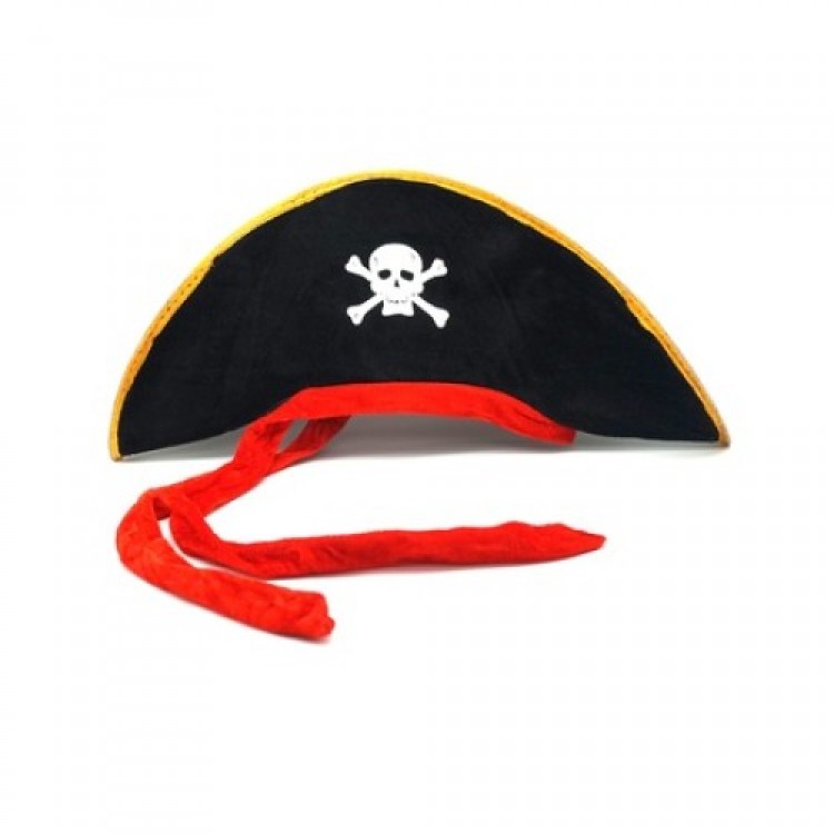 Pirates of the Caribbean Captain Jack Fabric Pirate Hat Adult Pirates of the Caribbean Captain Jack Fabric Pirate Hat Adult