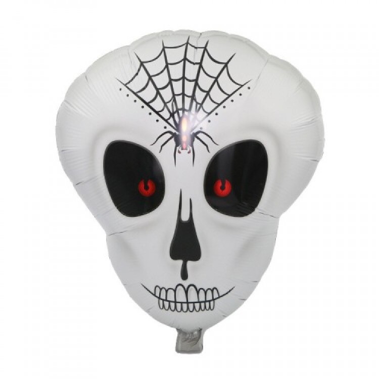 Spider Web Patterned Skeleton Foil Balloon Spider Web Patterned Skeleton Foil Balloon