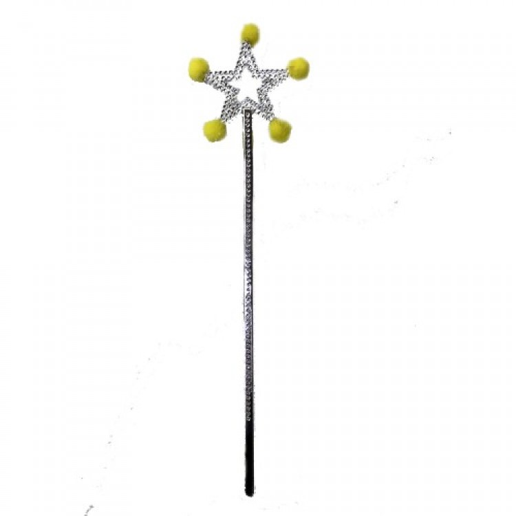 Star Fairy Wand Magic Wand Yellow Pompom