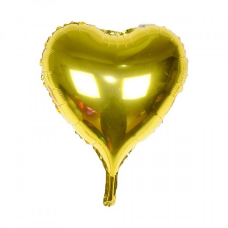 Gold Yellow Floating Foil Balloon 80 Cm.