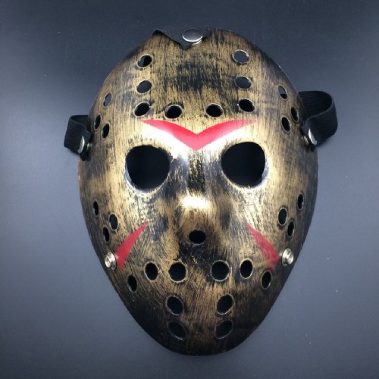 Copper Color Red Striped Full Face Hannibal Mask