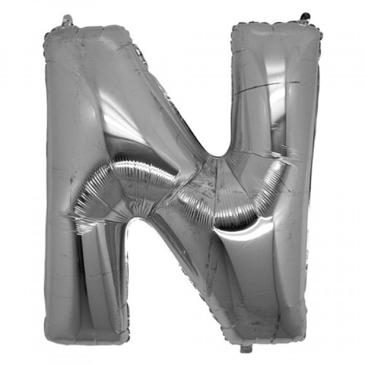 Silver Color Foil Letter Balloon 1 Meter Silver Color Foil Letter Balloon 1 Meter