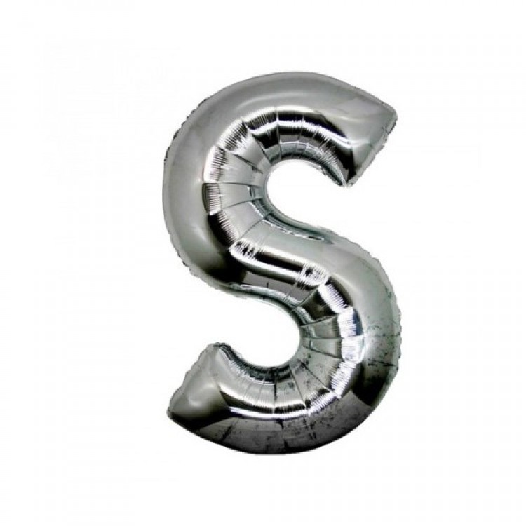 Silver Color Foil Letter Balloon 1 Meter Silver Color Foil Letter Balloon 1 Meter