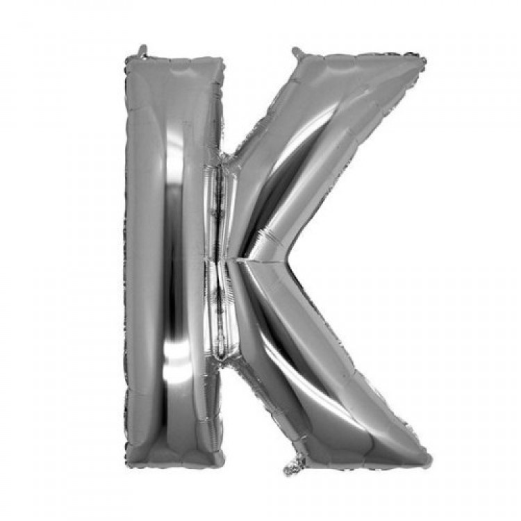 Silver Color Foil Letter Balloon 1 Meter Silver Color Foil Letter Balloon 1 Meter
