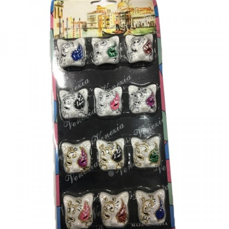 Cat Mask Magnet Set of 12 Pieces Cat Mask Magnet Set of 12 Pieces