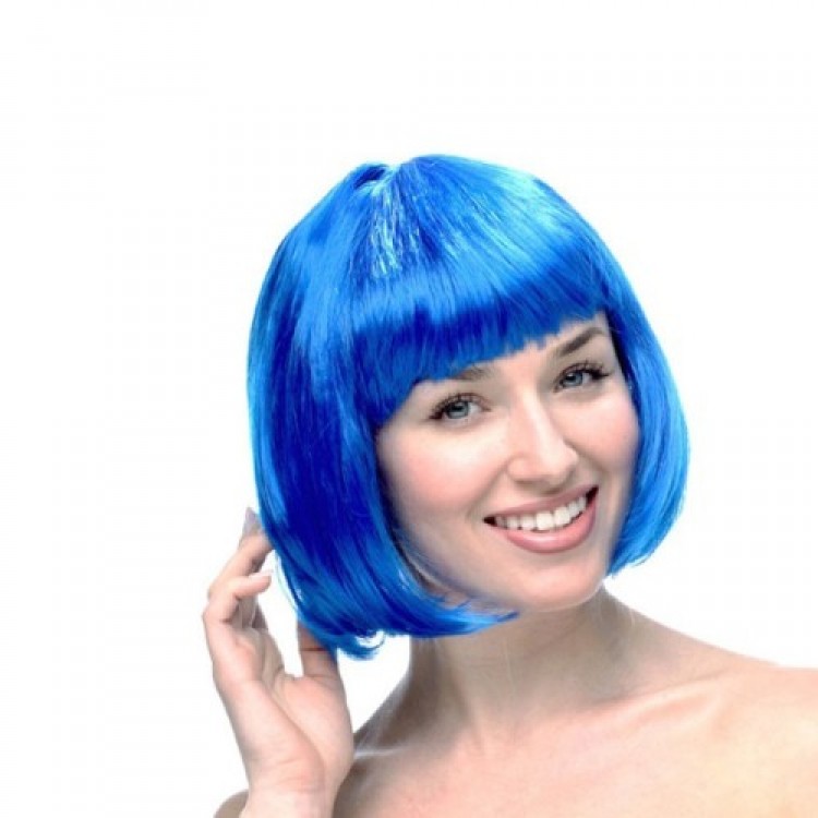 Blue Bob Wig Hair