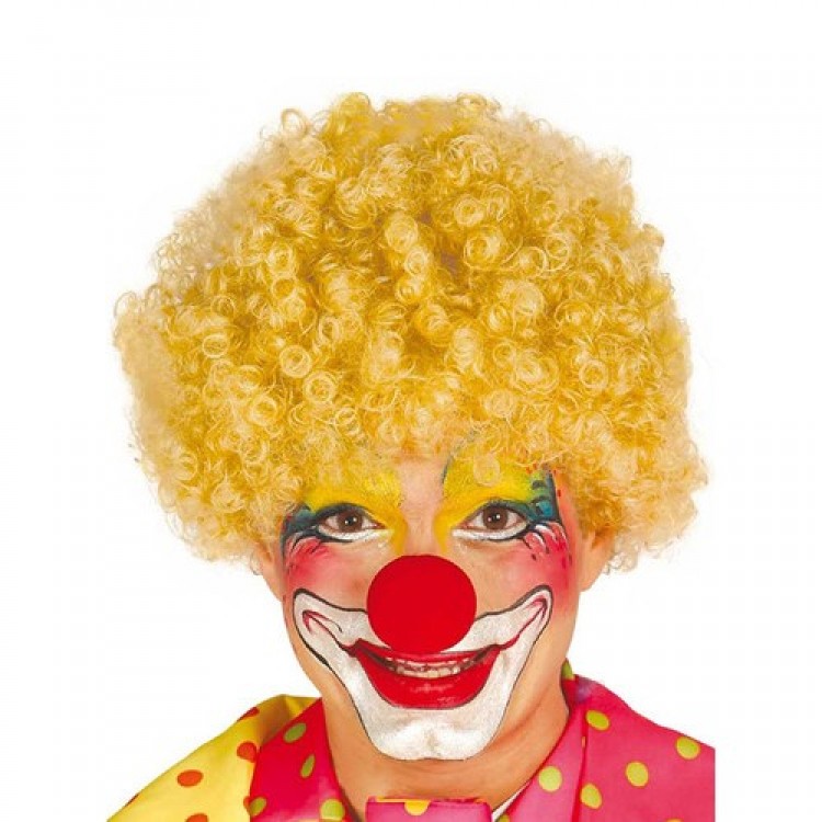 Yellow Curly Afro Clown Set