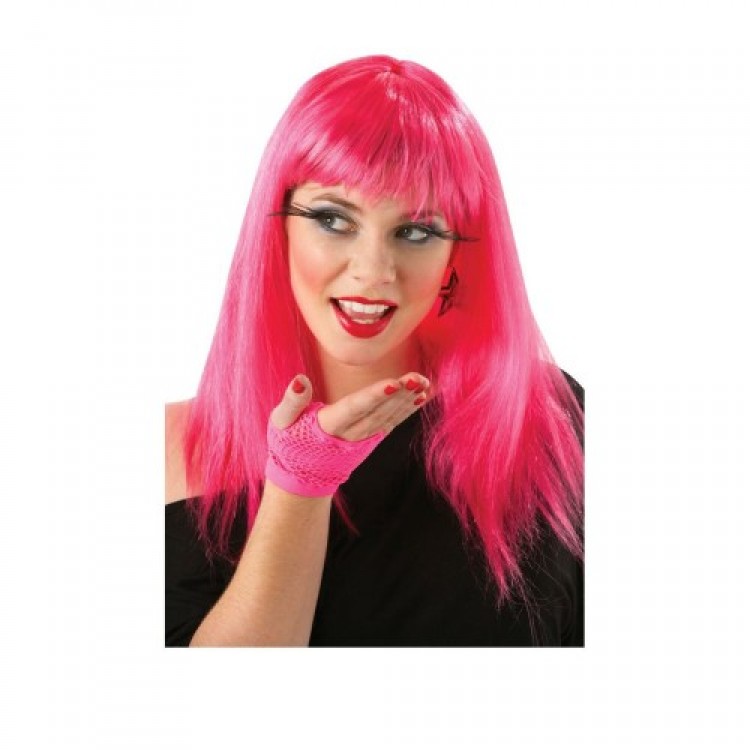 Long Pink Party Wig Long Pink Party Wig