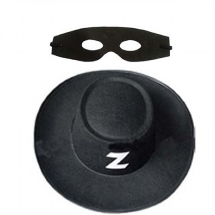 Zorro Hat Mask Set Adult Zorro Hat Mask Set Adult