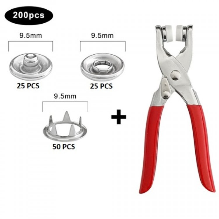 Metal Button Pliers and Button Set
