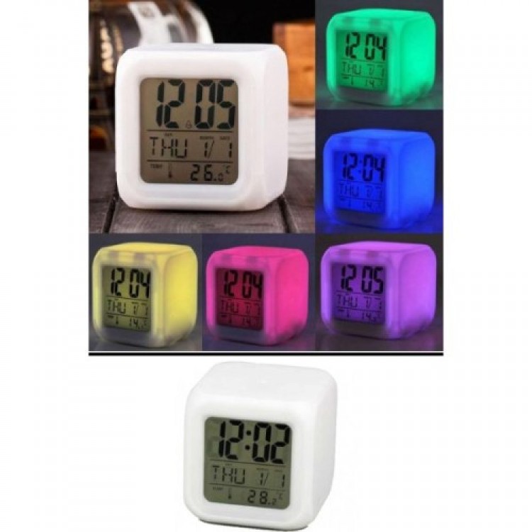 Color-Changing Alarm Digital Cube Clock Color-Changing Alarm Digital Cube Clock