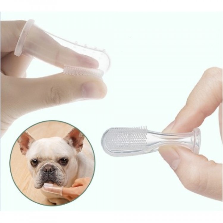 Finger-Mounted Animal Teething Brush