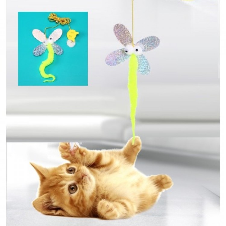 Butterfly Model Elastic Self-Adhesive Cat Toy Lure Butterfly Model Elastic Self-Adhesive Cat Toy Lure