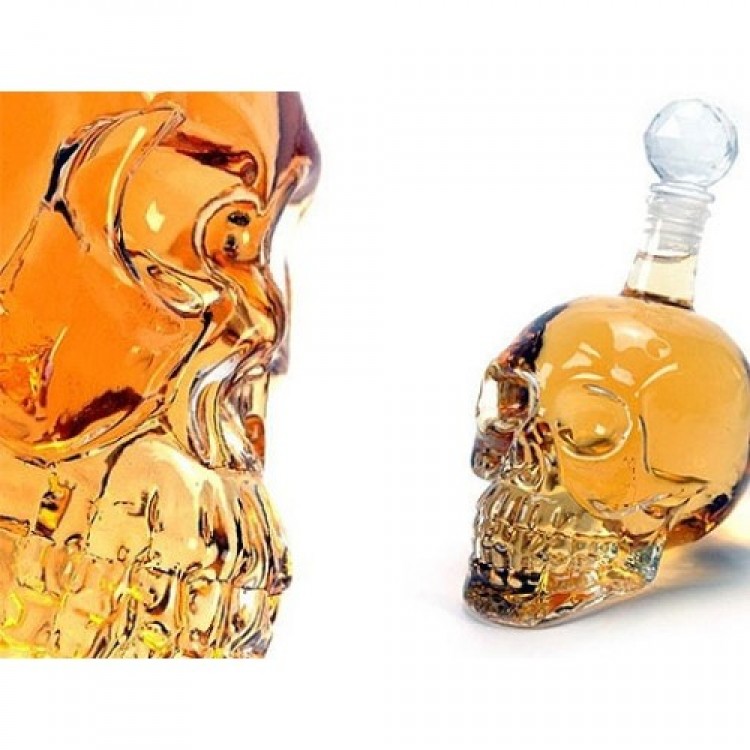 Crystal Head Dry Skull Glass Bottle 350 ml
