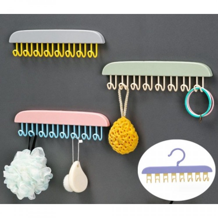 HOOK AND ADHESIVE CLOSET HANGER