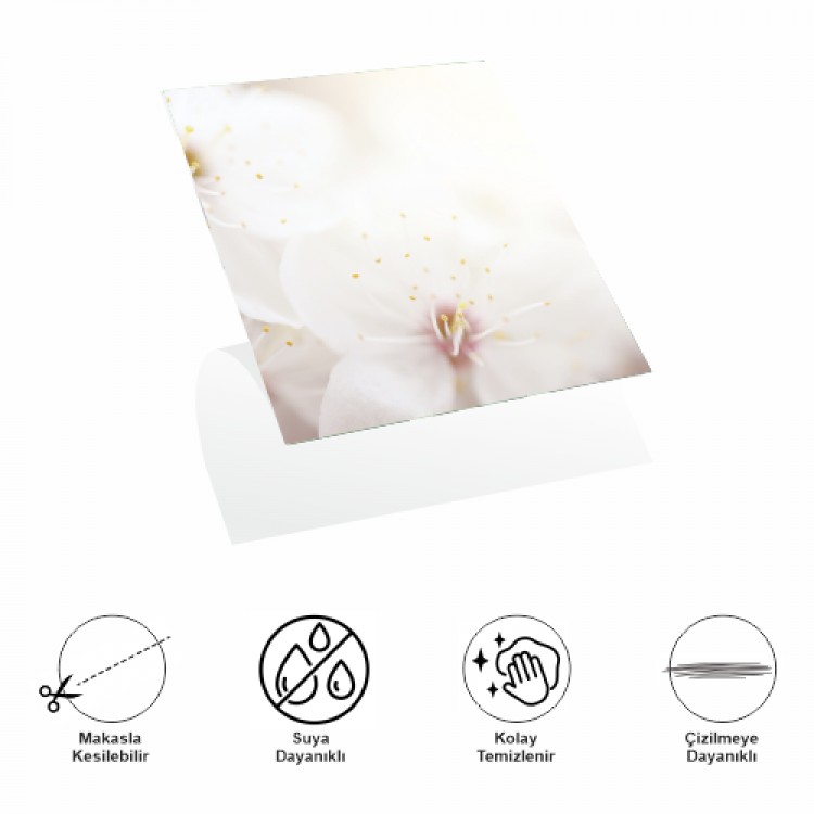 Decohandy 30x30 cm PVC Wall Tile 4-Pack - Japanese Flower Decohandy 30x30 cm PVC Wall Tile 4-Pack - Japanese Flower