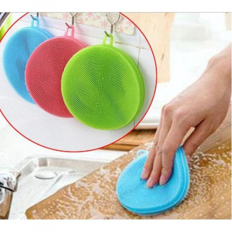 Silicone Dishwashing Brush Non-Consumable (2 Pieces) Silicone Dishwashing Brush Non-Consumable (2 Pieces)
