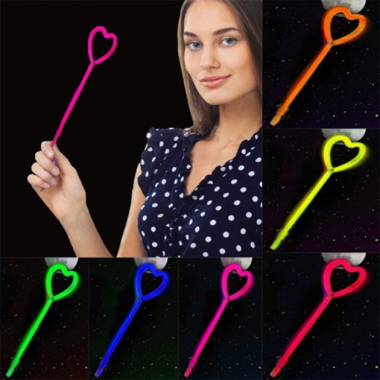 Heart-Shaped Glow Stick Set, 6 Pieces