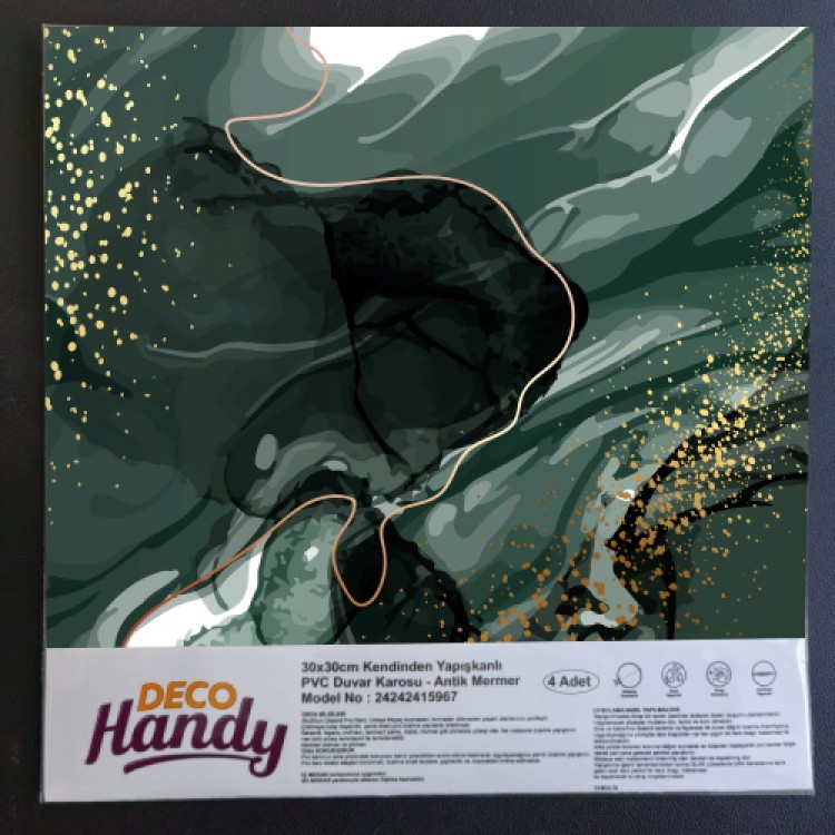 DecoHandy PVC Wall Tile 30x30cm 4-Pack - Emerald 0.36m² DecoHandy PVC Wall Tile 30x30cm 4-Pack - Emerald 0.36m²