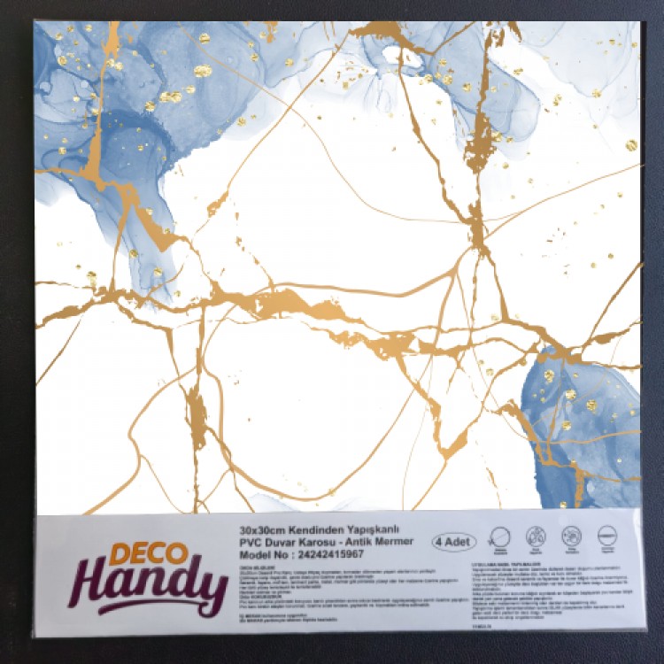 DecoHandy PVC Adhesive Floor Tile 30x30cm 4-Pack - Blue Edition 0.36m² DecoHandy PVC Adhesive Floor Tile 30x30cm 4-Pack - Blue Edition 0.36m²