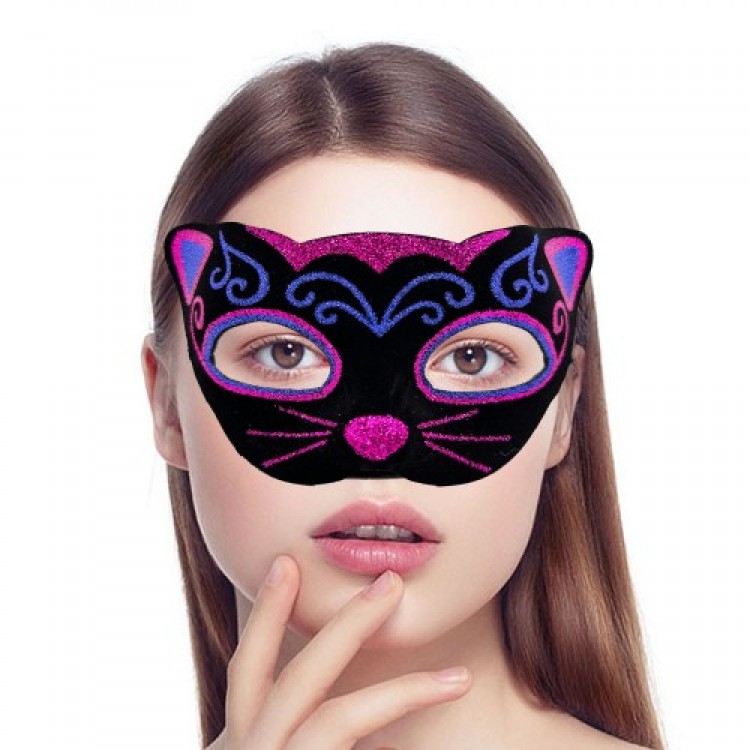 Velvet-Covered Cat Mask