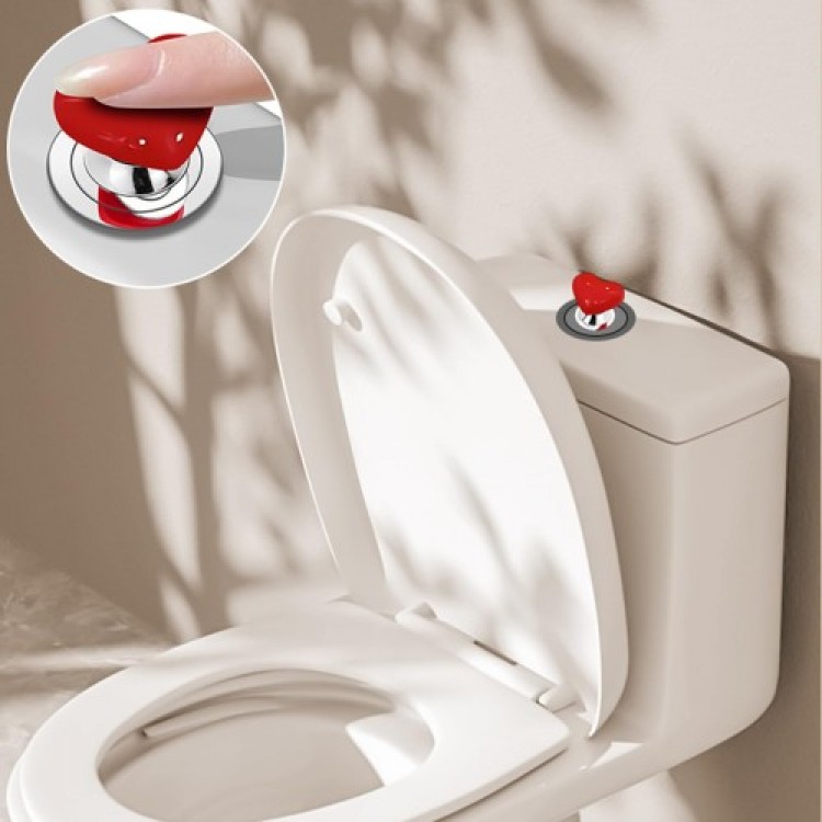 Toilet Flush Button with Heart Design
