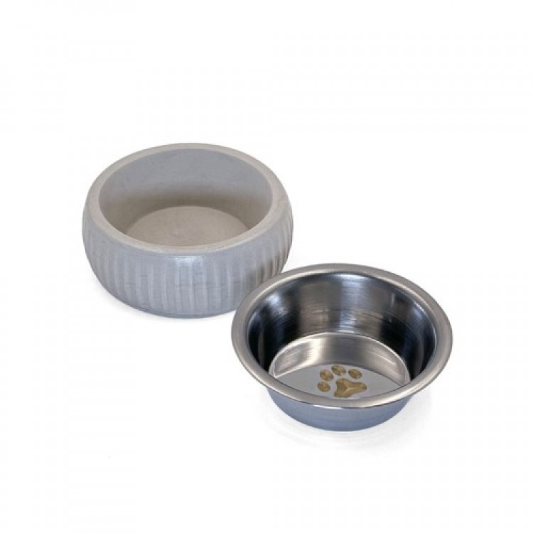 Mikopet Organic Ceramic Food Bowl Gray