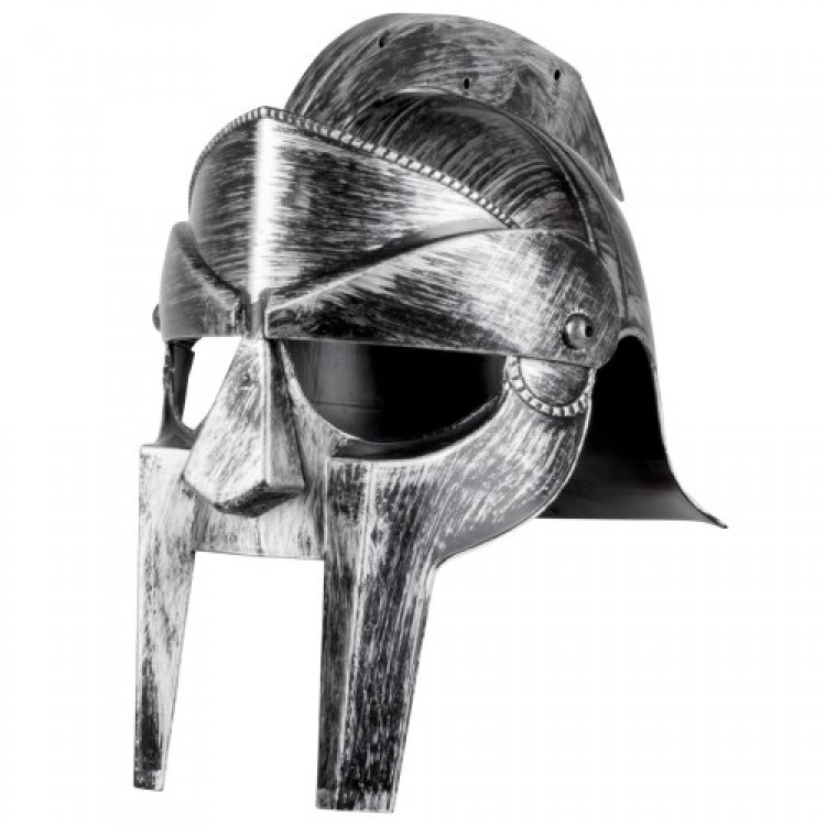Gladiator Helmet Thin Headpiece Silver Color