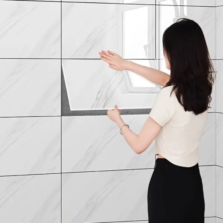 White Marble Patterned Aluminum Plastic Wall Sticker White Marble Patterned Aluminum Plastic Wall Sticker