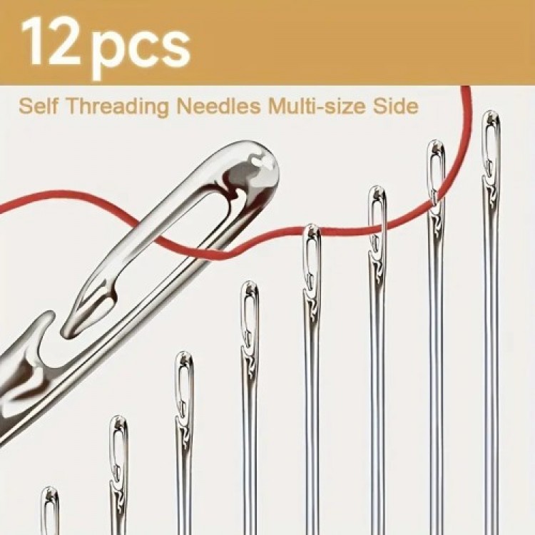 Easy Threading Needle Set, 12 Pieces Easy Threading Needle Set, 12 Pieces
