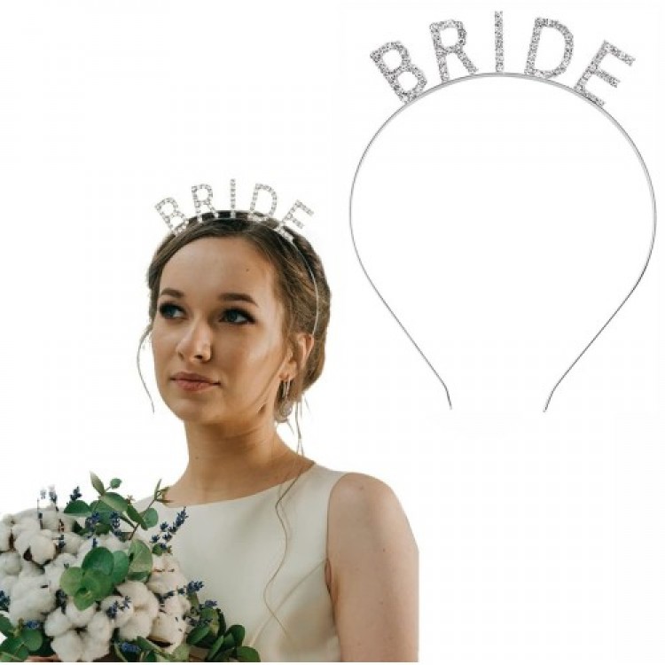 Bachelorette Party Bride Tiara Silver Color