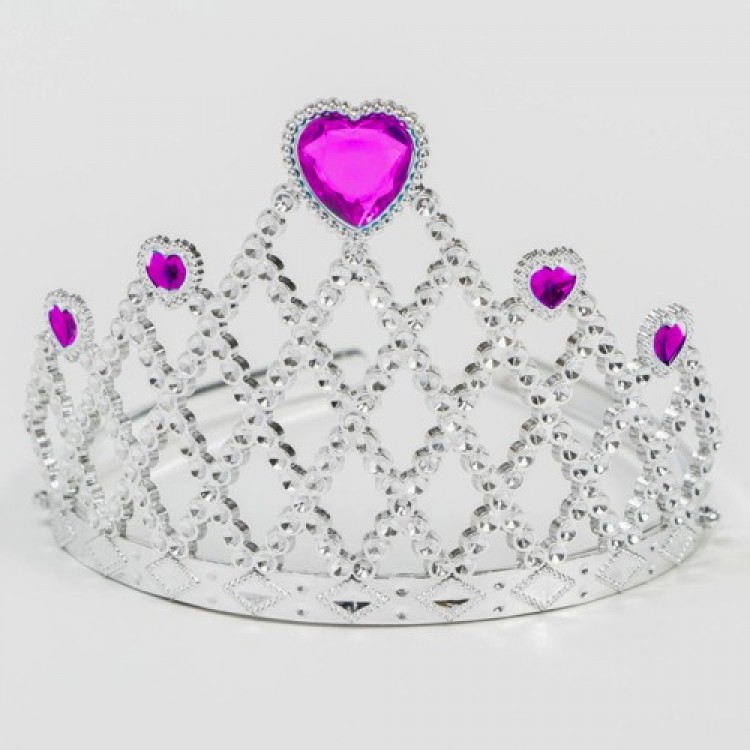 Heart Princess Tiara Fuchsia