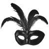 Patent Leather Red Feather Party Mask